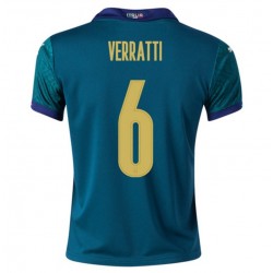 Camisola Itália Verratti 6 Equipamento Terceiro Euro 2020 Manga Curta